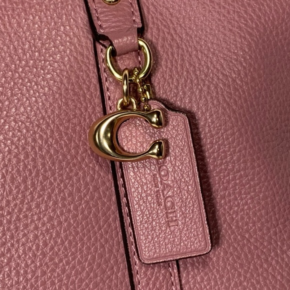 Coach Pink Leather May Tote Shoulder Bag - Picture 2 of 15